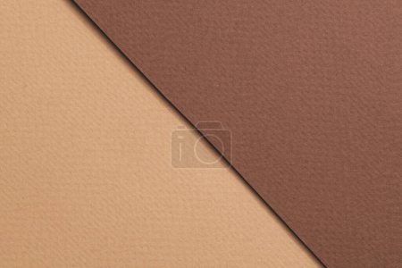 Photo for Rough kraft paper background, paper texture different shades of brown. Mockup with copy space for text - Royalty Free Image
