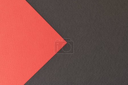 Photo for Rough kraft paper background, paper texture black red colors. Mockup with copy space for text - Royalty Free Image