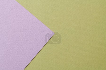 Photo for Rough kraft paper background, paper texture green lilac colors. Mockup with copy space for text - Royalty Free Image