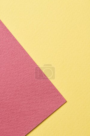 Photo for Rough kraft paper background, paper texture burgundy yellow colors. Mockup with copy space for text - Royalty Free Image