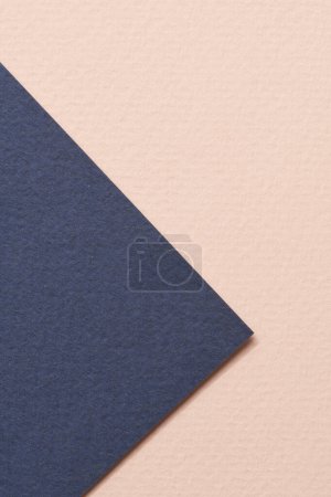 Photo for Rough kraft paper background, paper texture blue beige colors. Mockup with copy space for text - Royalty Free Image
