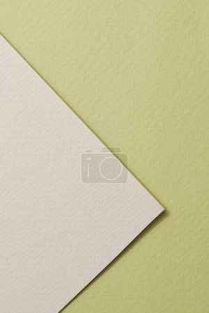 Photo for Rough kraft paper background, paper texture green gray colors. Mockup with copy space for text - Royalty Free Image