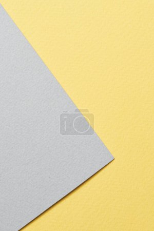 Photo for Rough kraft paper background, paper texture gray yellow colors. Mockup with copy space for text - Royalty Free Image
