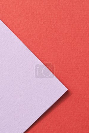 Photo for Rough kraft paper background, paper texture red lilac colors. Mockup with copy space for text - Royalty Free Image