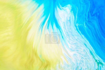 Photo for Abstract background liquid art, multi-colored marble texture, paint stains and blots, blue alcohol ink - Royalty Free Image