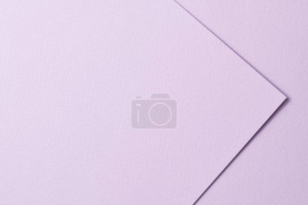 Photo for Rough kraft paper pieces background, geometric monochrome paper texture light lilac color. Mockup with copy space for text - Royalty Free Image