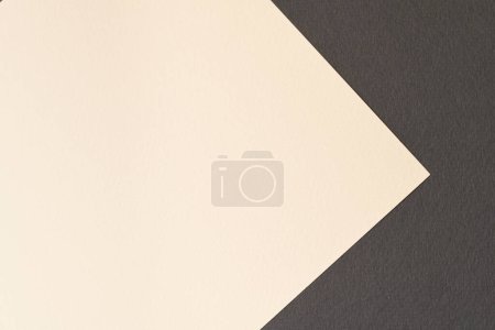 Photo for Rough kraft paper background, paper texture black ivory colors. Mockup with copy space for text - Royalty Free Image
