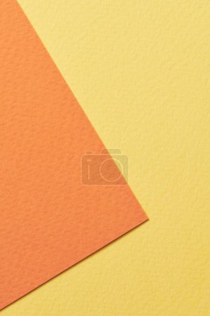 Photo for Rough kraft paper background, paper texture orange yellow colors. Mockup with copy space for text - Royalty Free Image
