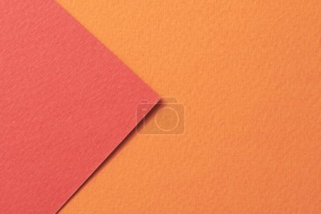 Photo for Rough kraft paper background, paper texture orange red colors. Mockup with copy space for text - Royalty Free Image