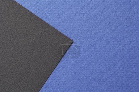Photo for Rough kraft paper background, paper texture black blue colors. Mockup with copy space for text - Royalty Free Image