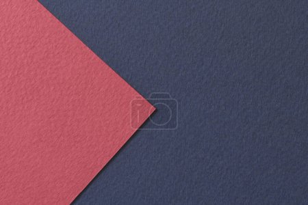 Photo for Rough kraft paper background, paper texture burgundy blue colors. Mockup with copy space for text - Royalty Free Image