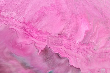 Photo for Multicolored creative abstract background. Pink alcohol ink. Waves, stains, spots and strokes of paint, marble texture - Royalty Free Image