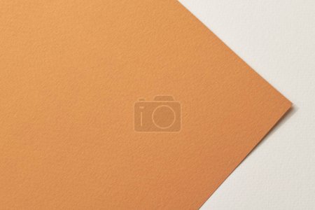 Photo for Rough kraft paper background, paper texture brown white colors. Mockup with copy space for text - Royalty Free Image
