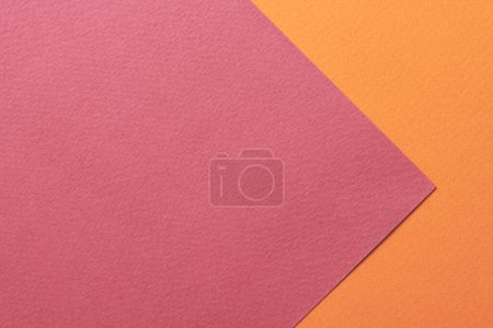 Photo for Rough kraft paper background, paper texture orange burgundy colors. Mockup with copy space for text - Royalty Free Image