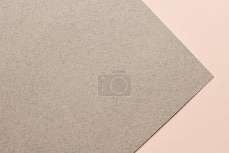 Photo for Rough kraft paper background, paper texture beige gray colors. Mockup with copy space for text - Royalty Free Image