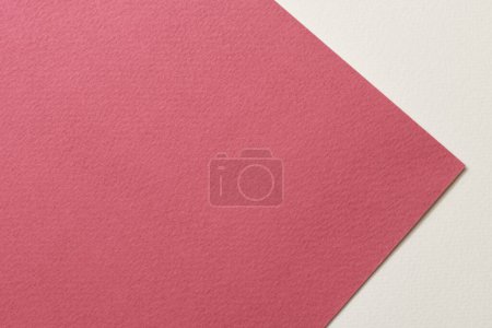 Photo for Rough kraft paper background, paper texture burgundy white colors. Mockup with copy space for text - Royalty Free Image