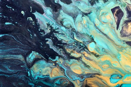 Photo for Abstract versicoloured background. Luxury fluid art. Waves, splashes and blots of acrylic alcohol ink, paints under water. Multicolored marble texture - Royalty Free Image