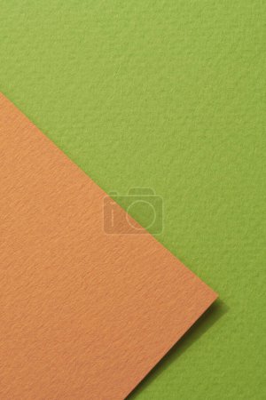 Photo for Rough kraft paper background, paper texture brown green colors. Mockup with copy space for text - Royalty Free Image
