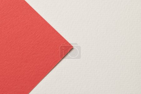 Photo for Rough kraft paper background, paper texture red white colors. Mockup with copy space for text - Royalty Free Image
