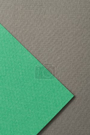 Photo for Rough kraft paper background, paper texture black green colors. Mockup with copy space for text - Royalty Free Image