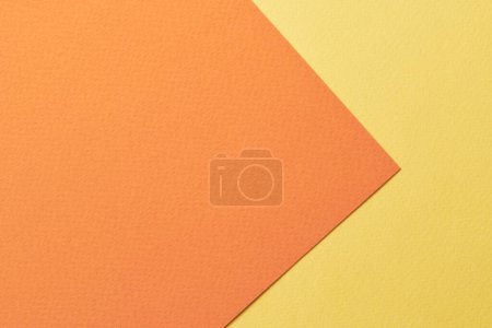 Photo for Rough kraft paper background, paper texture orange yellow colors. Mockup with copy space for text - Royalty Free Image