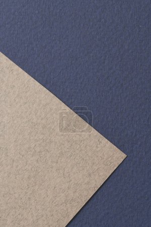 Photo for Rough kraft paper background, paper texture blue gray colors. Mockup with copy space for text - Royalty Free Image