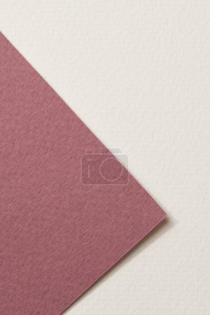 Photo for Rough kraft paper background, paper texture burgundy white colors. Mockup with copy space for text - Royalty Free Image
