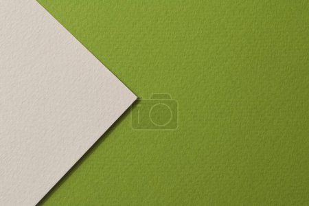 Photo for Rough kraft paper background, paper texture green gray colors. Mockup with copy space for text - Royalty Free Image