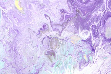Photo for Multicolored creative abstract background. Lilac alcohol ink. Waves, stains, spots and strokes of paint, marble texture - Royalty Free Image