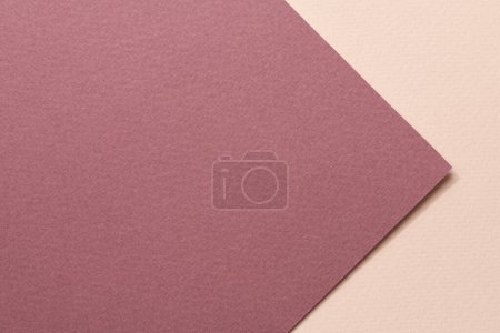 Photo for Rough kraft paper background, paper texture burgundy beige colors. Mockup with copy space for text - Royalty Free Image