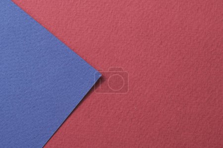 Photo for Rough kraft paper background, paper texture red burgundy blue colors. Mockup with copy space for tex - Royalty Free Image