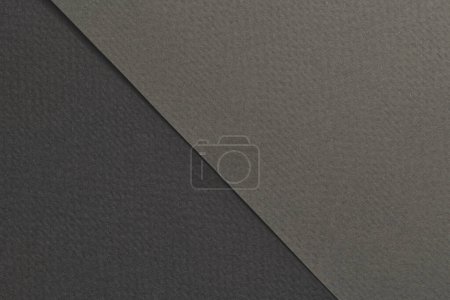 Téléchargez les photos : Rough kraft paper background, paper texture gray black colors. Mockup with copy space for tex - en image libre de droit