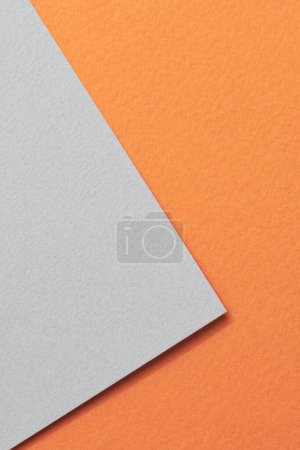 Photo for Rough kraft paper background, paper texture orange gray colors. Mockup with copy space for text - Royalty Free Image