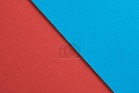 Photo for Rough kraft paper background, paper texture red blue colors. Mockup with copy space for tex - Royalty Free Image