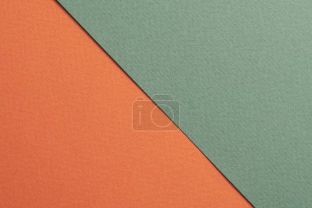 Photo for Rough kraft paper background, paper texture orange green colors. Mockup with copy space for tex - Royalty Free Image