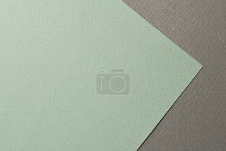 Téléchargez les photos : Rough kraft paper background, paper texture gray green colors. Mockup with copy space for tex - en image libre de droit