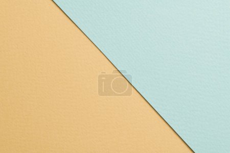 Foto de Rough kraft paper background, paper texture beige blue colors. Mockup with copy space for tex - Imagen libre de derechos