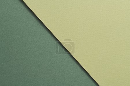 Photo for Rough kraft paper background, paper texture different shades of green. Mockup with copy space for tex - Royalty Free Image