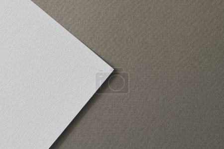 Foto de Fondo de papel kraft áspero, textura de papel diferentes tonos de gris. Burla con espacio de copia para tex - Imagen libre de derechos
