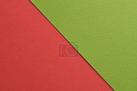 Photo for Rough kraft paper background, paper texture red green colors. Mockup with copy space for tex - Royalty Free Image