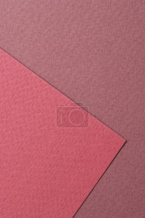 Photo for Rough kraft paper background, paper texture different shades of burgundy red. Mockup with copy space for tex - Royalty Free Image