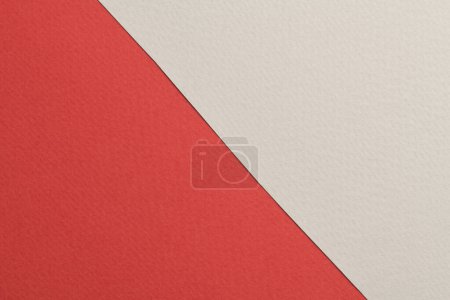 Photo for Rough kraft paper background, paper texture white red colors. Mockup with copy space for tex - Royalty Free Image