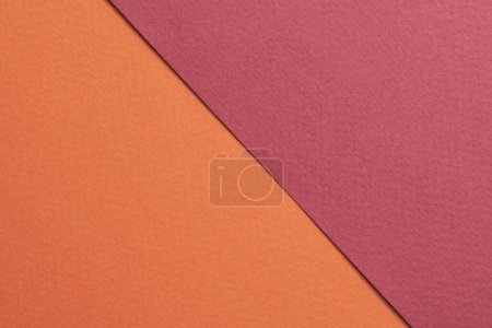 Téléchargez les photos : Rough kraft paper background, paper texture red burgundy orange colors. Mockup with copy space for tex - en image libre de droit