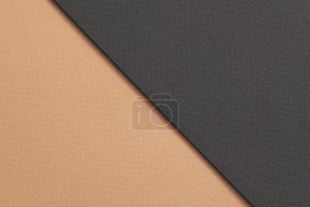 Photo for Rough kraft paper background, paper texture beige black colors. Mockup with copy space for tex - Royalty Free Image