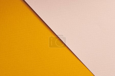 Photo for Rough kraft paper background, paper texture beige yellow colors. Mockup with copy space for tex - Royalty Free Image