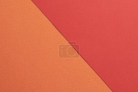 Photo for Rough kraft paper background, paper texture orange red colors. Mockup with copy space for tex - Royalty Free Image