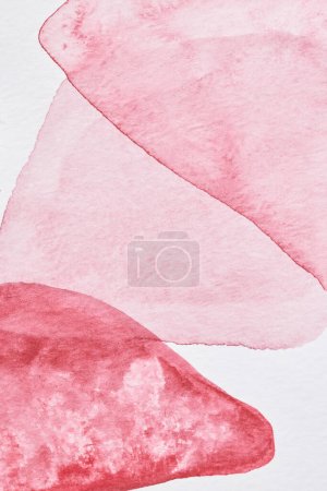Foto de Fondo rojo abstracto. collage arte tinta acuarela. Manchas, manchas y pinceladas de dolor acrílico - Imagen libre de derechos