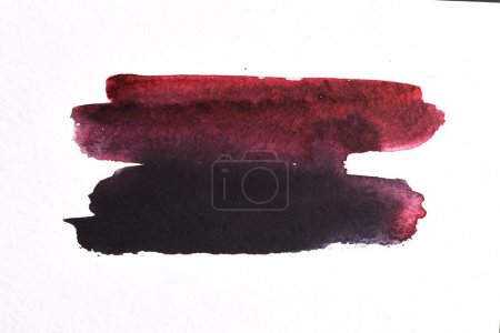 Photo for Abstract black red white background. Watercolor ink art collage. Stains, blots and brush strokes of acrylic paint - Royalty Free Image