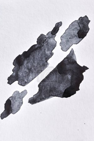 Foto de Fondo blanco y negro abstracto. collage arte tinta acuarela. Manchas, manchas y pinceladas de dolor acrílico - Imagen libre de derechos