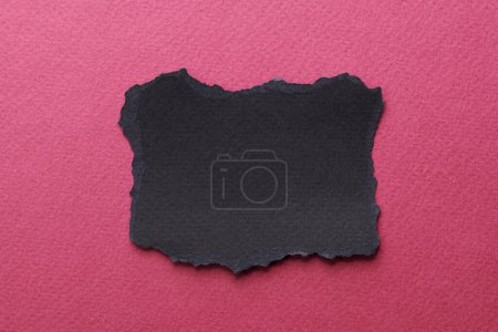Photo for Art collage of pieces of ripped paper with torn edges. Sticky notes collection red burgundy black colors, shreds of notebook pages. Abstract backgroun - Royalty Free Image